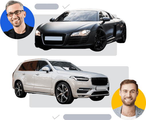 Bot flows Image of automated responses with customer about car buying
