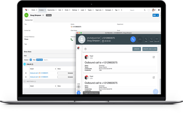 SugarCRM Interface SugarCRM integration interface